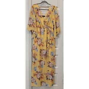 R. Wish Maxi Floral Print Dress size large